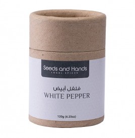 Seeds And Hands White Pepper   Jar  120 grams